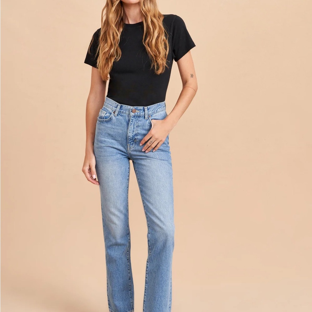 La Ligne High Waist Straight Leg Jeans